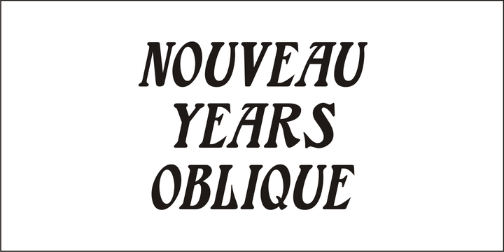 Beispiel einer Nouveau Years JNL-Schriftart #4